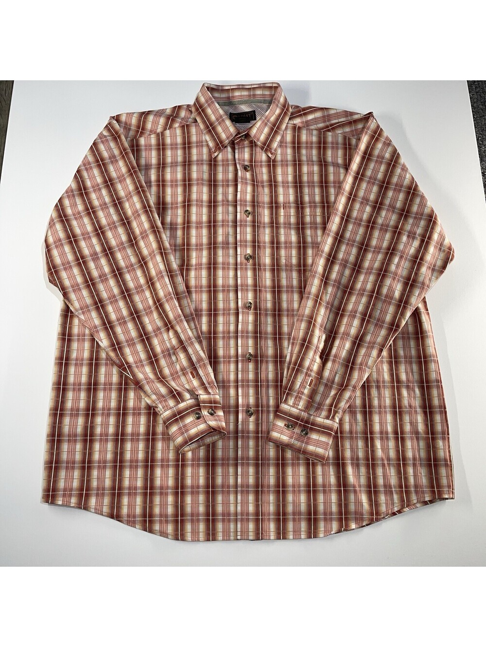 Ariat Shirt Mens XL Gray Red Plaid Flannel Western Pearl Snap Retro Fit Rodeo